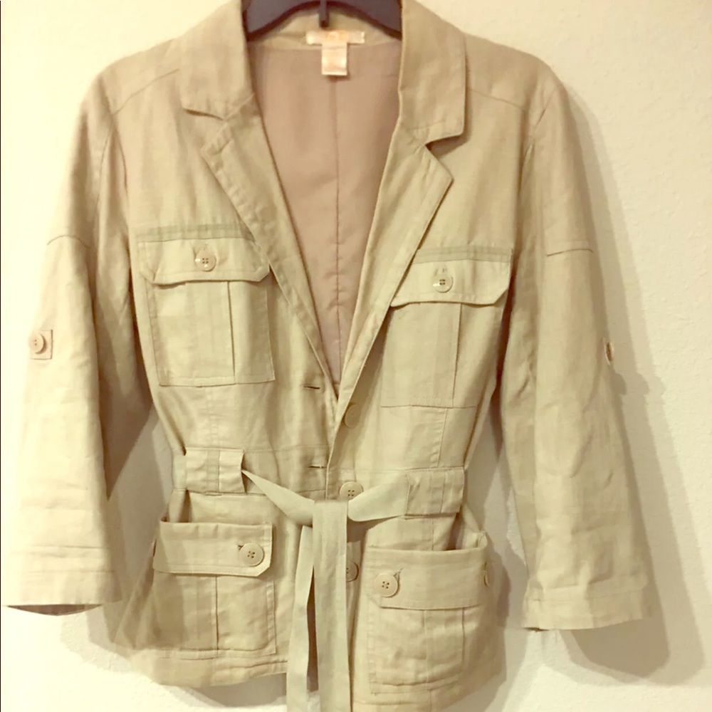 Zoe Women Beige Jacket/blazer  size 8